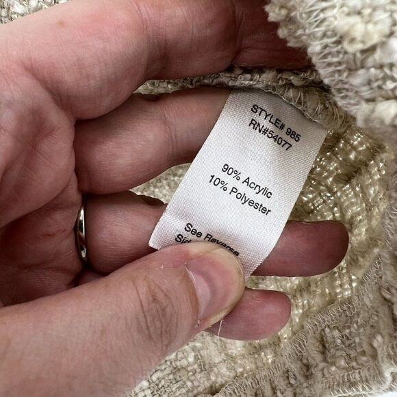 Cabi Beige The Estate 985 Chenille Double Breasted Blazer Jacket Womens Small - Picture 4 of 5